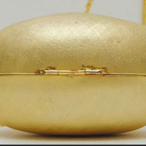 VINTAGE BRASS/GOLD OWL FACE CLUTCH/PURSE RARE MADE IN ITALY ONE OF A KIND - Picture 5 of 5